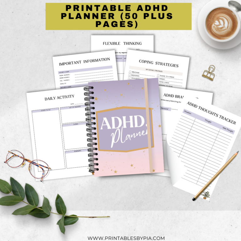 Free Printable ADHD Planner for Adults ( instant download)