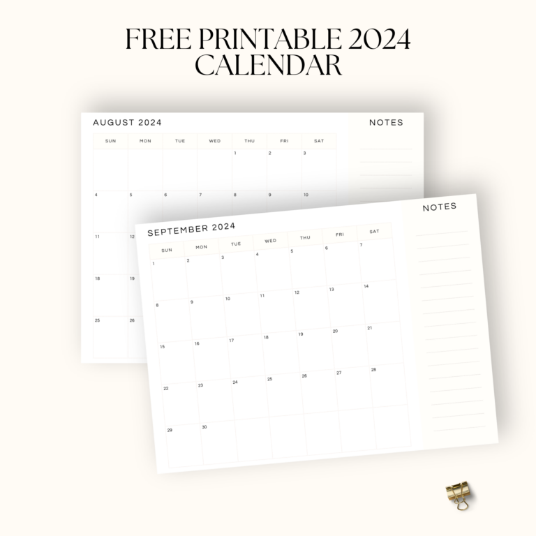 Free Printable Calendars for 2024