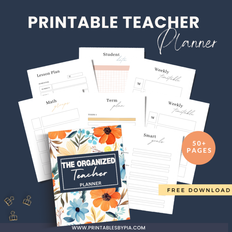 Simplify Your School Year with Our Free Teacher Planner (Free Download)