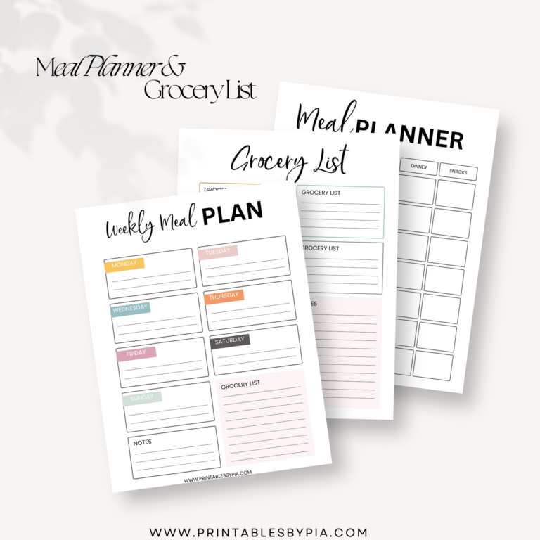 Free Meal Planning Printables To Simplify Your Life!