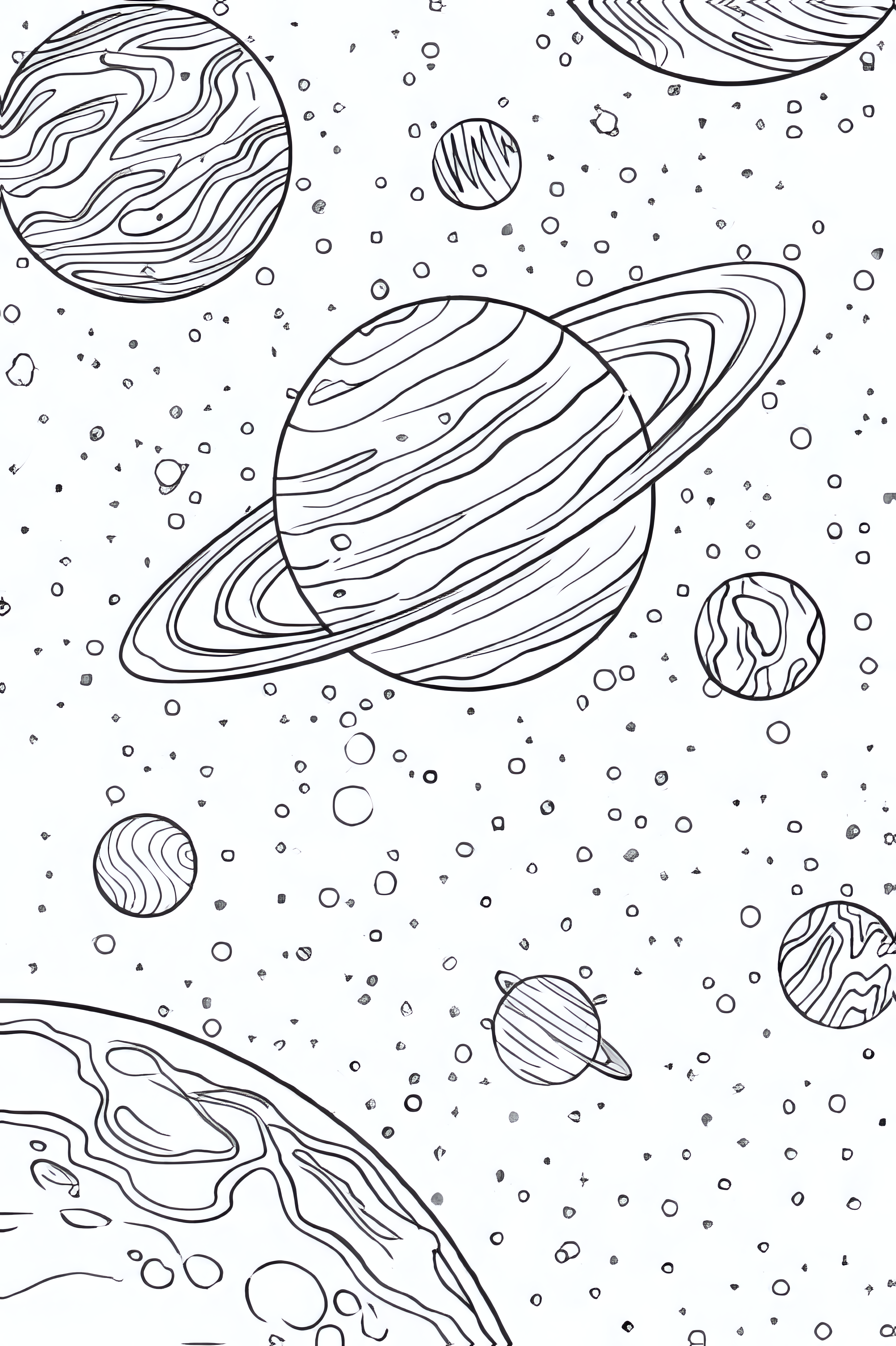 free space coloring pages 