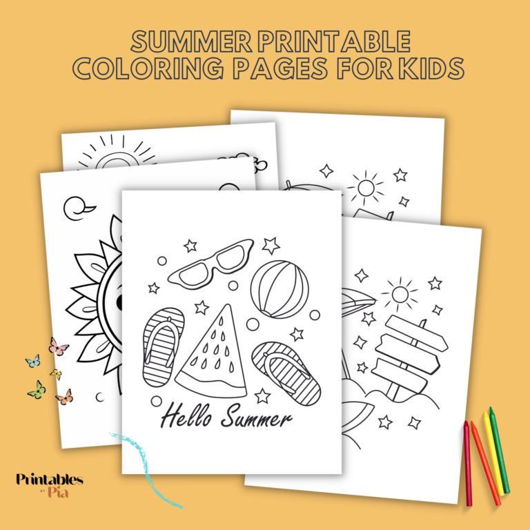 Summer Coloring Pages for Kids (Free Printable Download) – Fun & Creative Activities