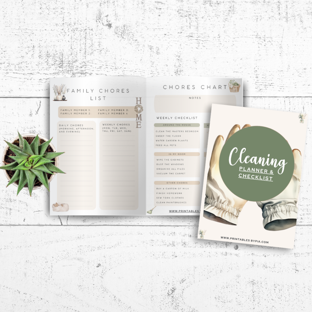 free cleaning planner and checklist