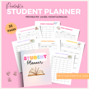 Free Printable Student Planner for Staying Organized All Year!