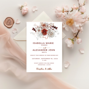 Download Your Free Floral Wedding Invitation Template Set
