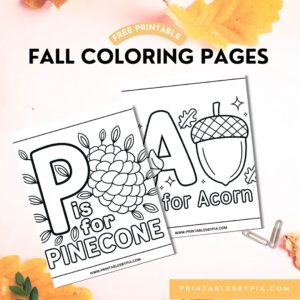 ABC Fall Coloring Pages for Kids ( Free Printable)