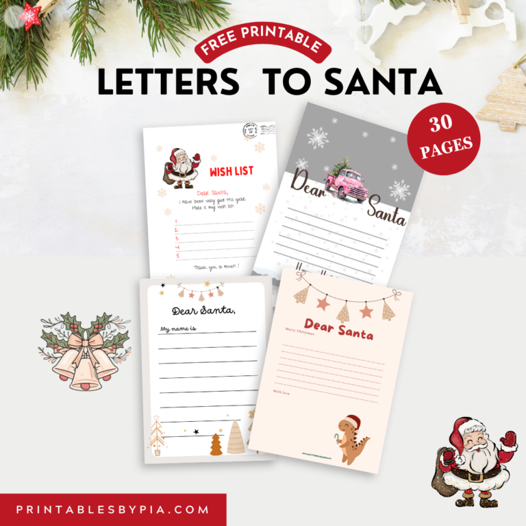 30 Free Printable Letters to Santa Templates To Make This Christmas Extra Special.